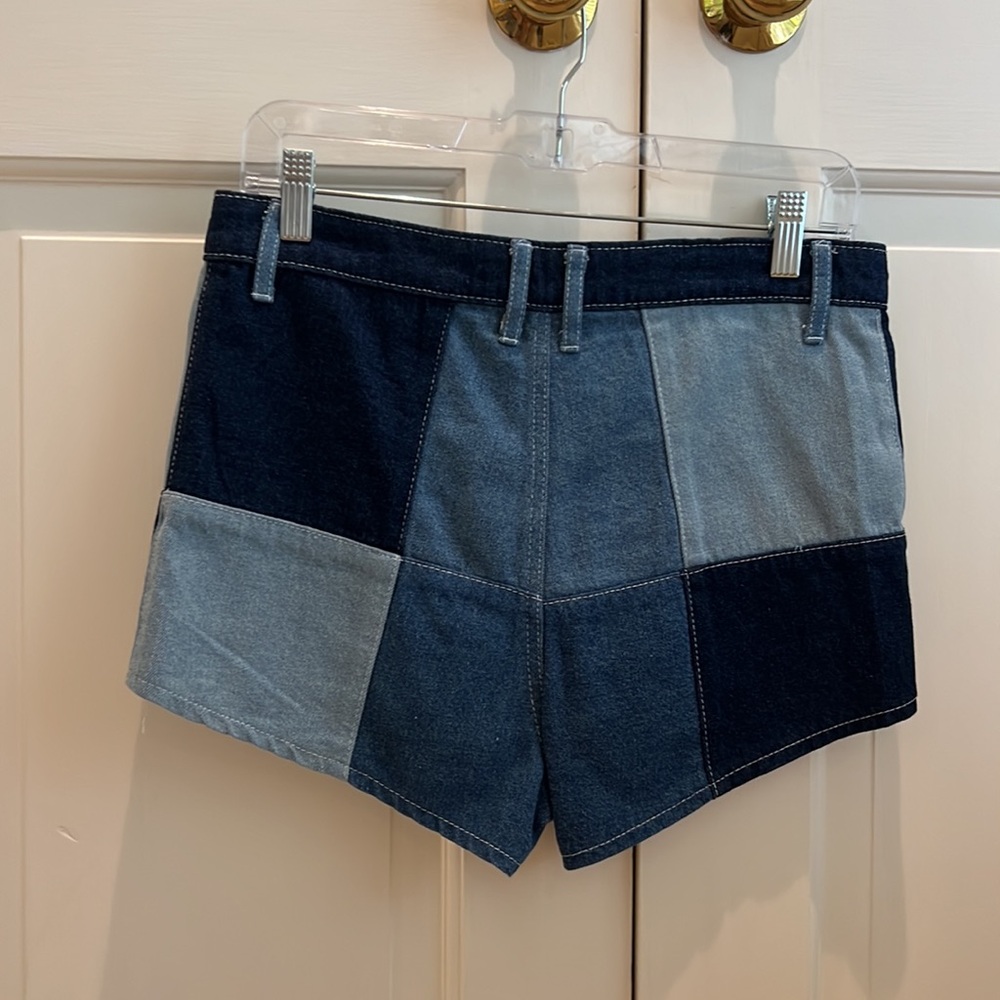Patchwork Jean Shorts - image 2